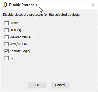 choose protocols to disable