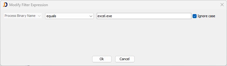 Microsoft Excel process condition